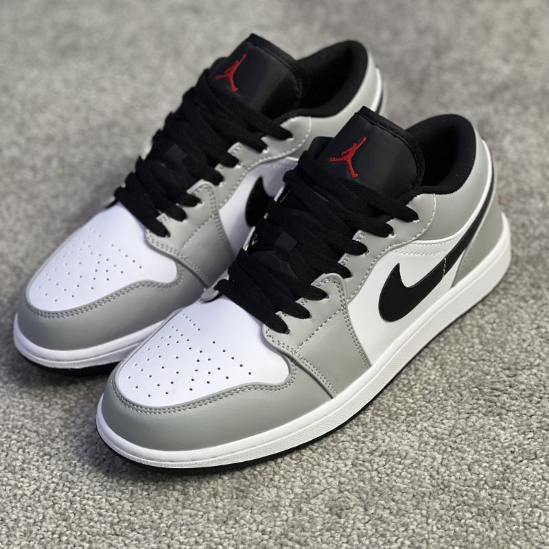 کتونی نایک ایر جردن لو سفید طوسی  (Nike Air Jordan Low White Grey)