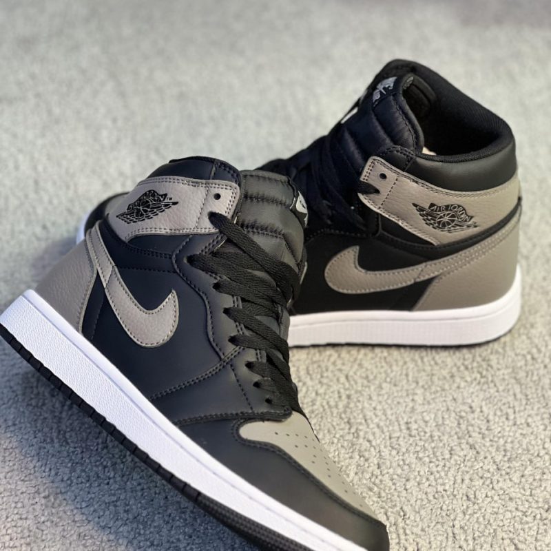 کتونی نایکی ایر جردن 1 مشکی طوسی (Nike Air Jordan 1 Black Grey)