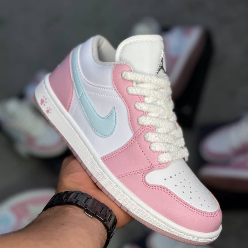 کتونی جردن 1 لو سفید صورتی | Air Jordan 1 Low White & Pink