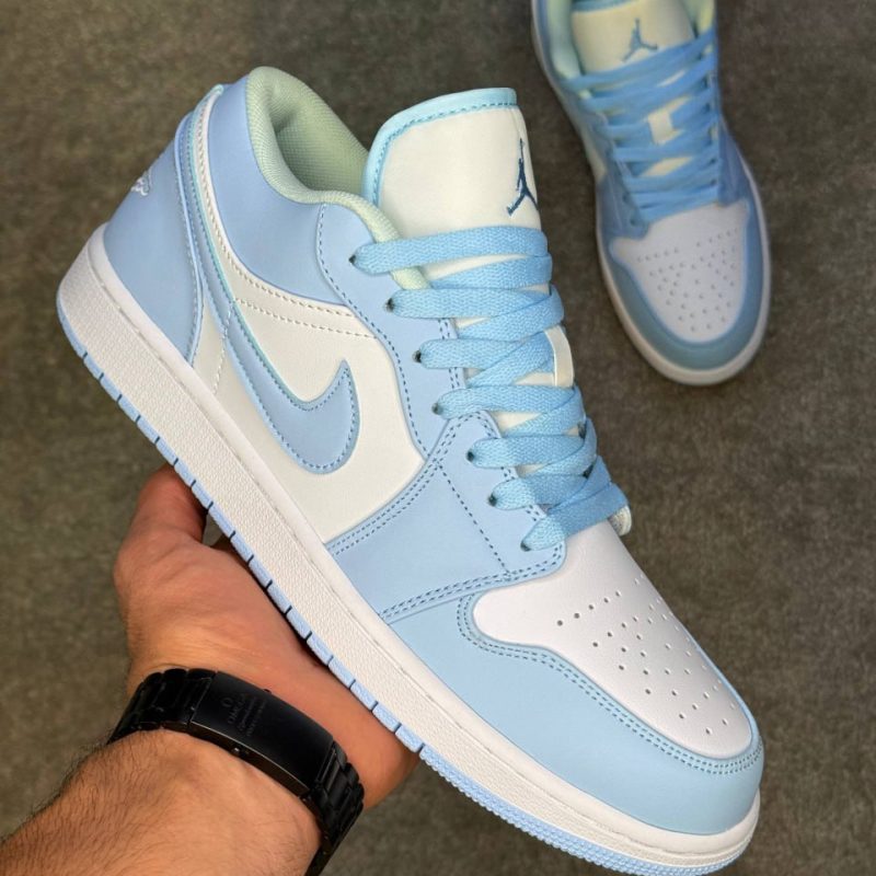 کتونی جردن لو سفید آبی | Jordan 1 Low White Blue