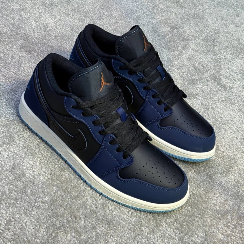 کتونی جردن لو مشکی سرمه‌ای | Jordan 1 Low Black Navy