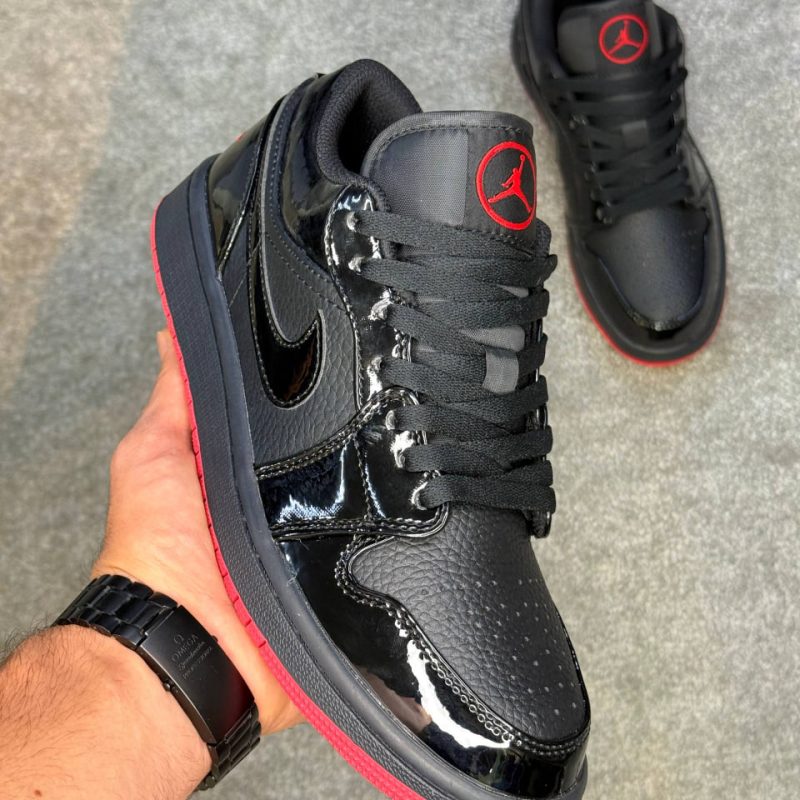 کتونی جردن لو مشکی قرمز | Jordan 1 Low Black Red